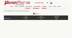 Desktop Screenshot of micronfilterusa.com